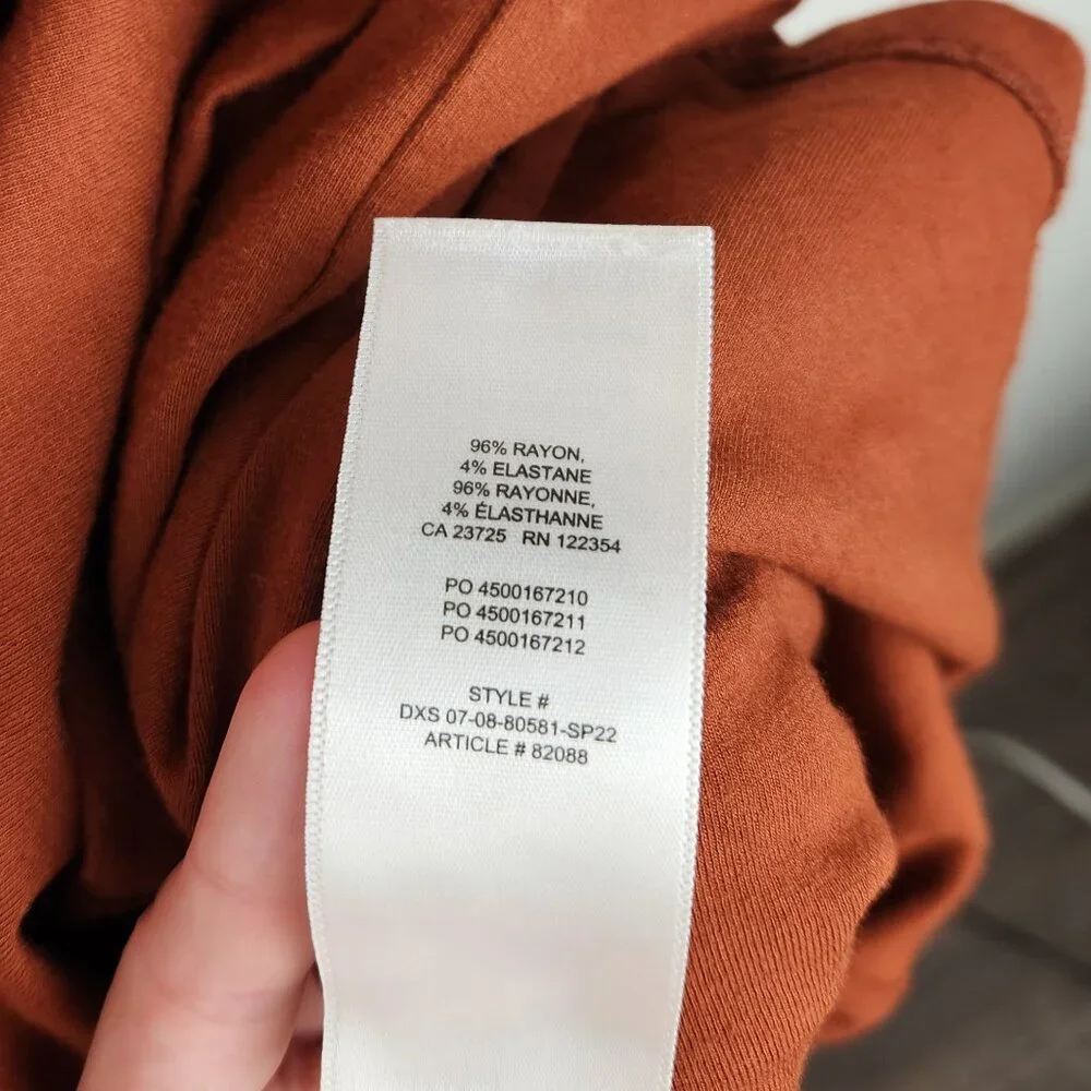 Aritzia Wilfred Free Orbit Ruched Mini Dress in Rich Copper sz S - Picture 8 of 8